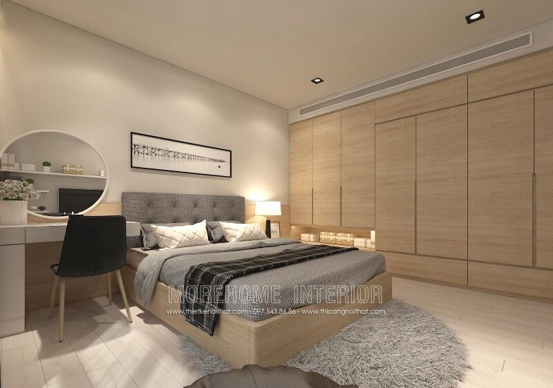 Mẫu giường ngủ hiện đại với tone màu vàng nhẹ nhàng tạo sự thoải mái và tinh tế hơn cho người sử dụng